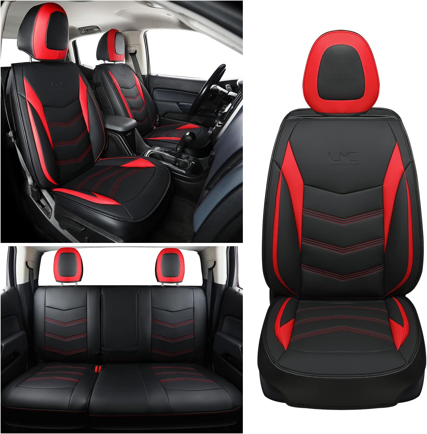 Colorado Seat Covers suitable for Chevrolet 2015-2022 Colorado Canyon cab Z71 LT ZR2 work truck and 2015-2024 GMC Canyon fully enclosed seat cover with waterproof faux leather