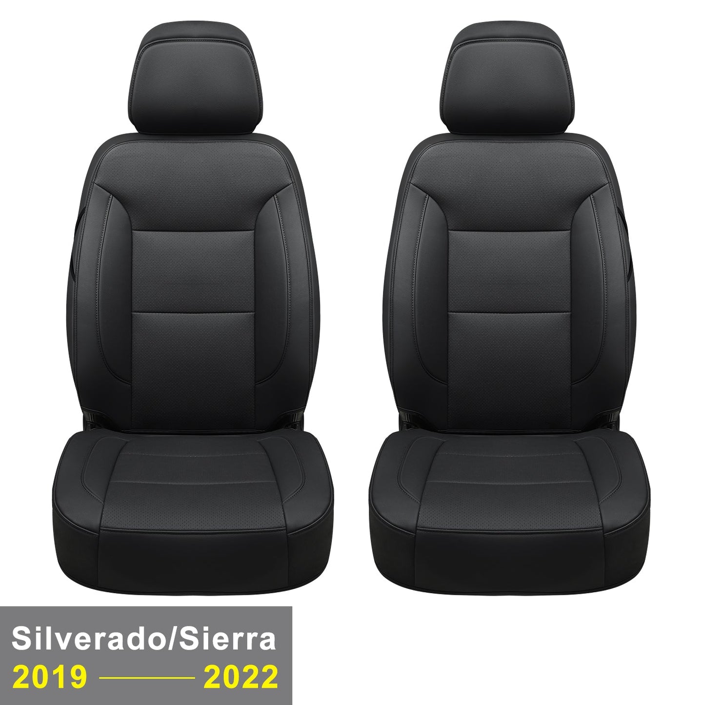 Custom Silverado Seat Covers 2007-2024 Chevrolet Silverado Sierra 1500/2500HD/3500HD crew, all-covered seat covers，dual, extended cab, waterproof leather, , all seasons