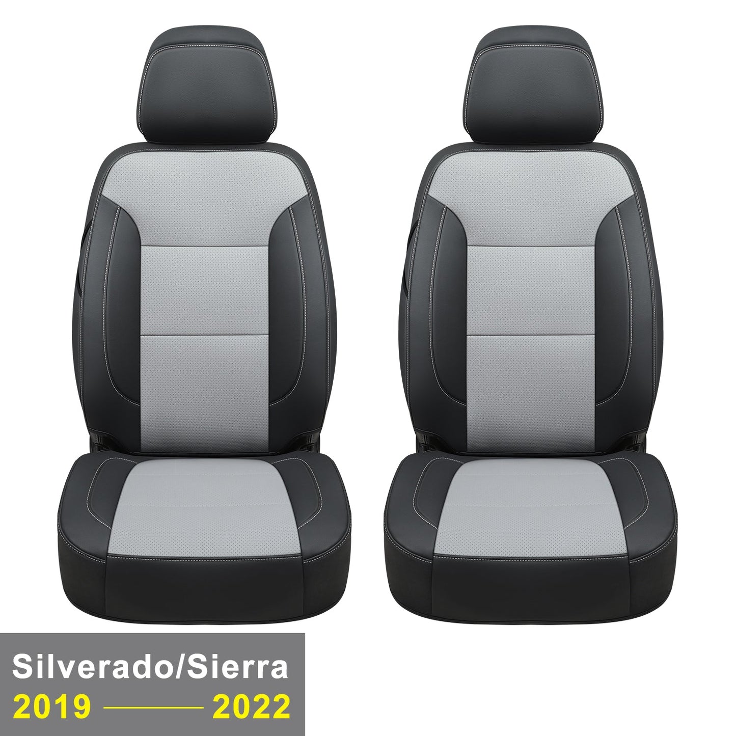 Custom Silverado Seat Covers 2007-2024 Chevrolet Silverado Sierra 1500/2500HD/3500HD crew, all-covered seat covers，dual, extended cab, waterproof leather, , all seasons