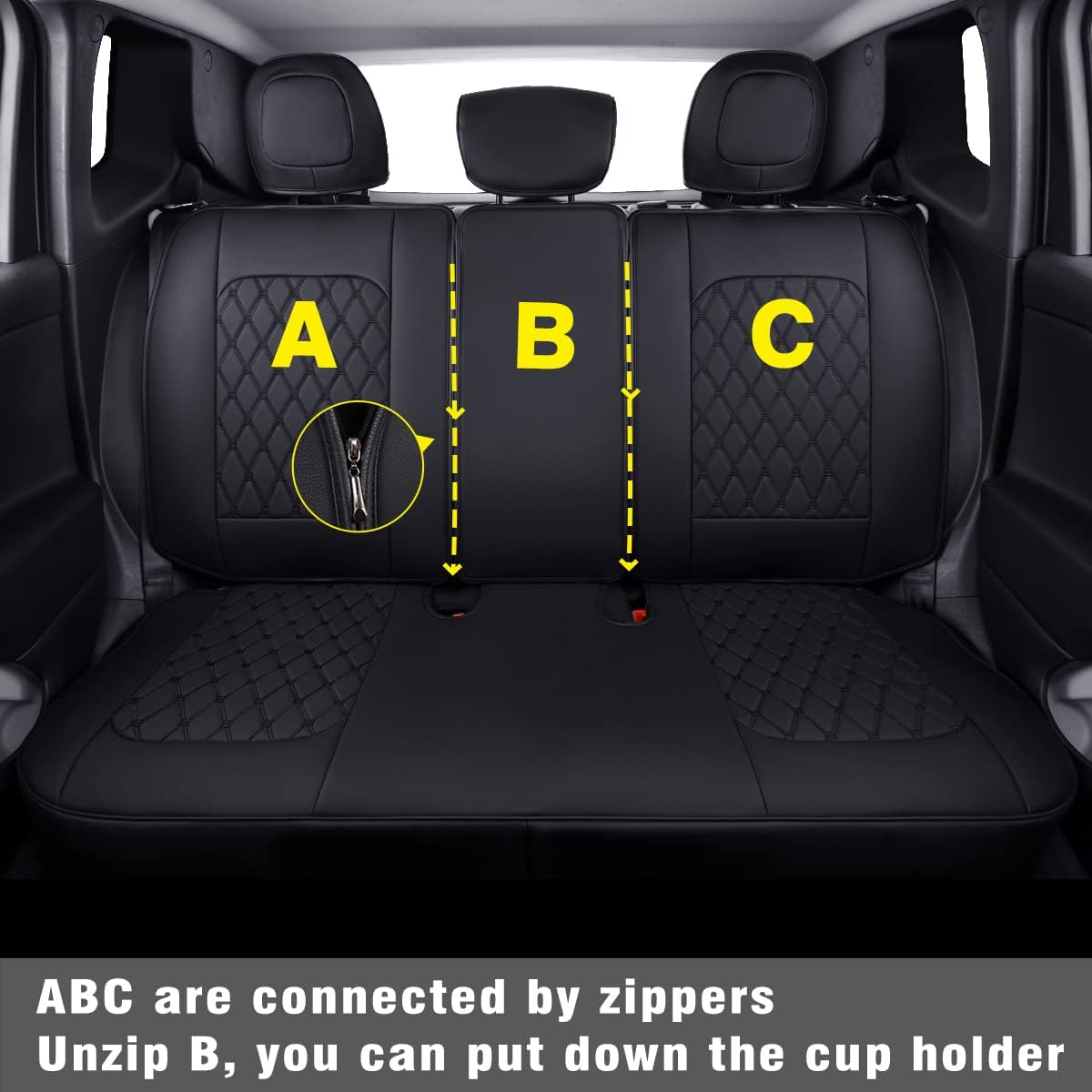 Renegade Seat Covers fit for 2015-2023 Renegade and 2017-2023 Compass with Water Proof Faux Leather