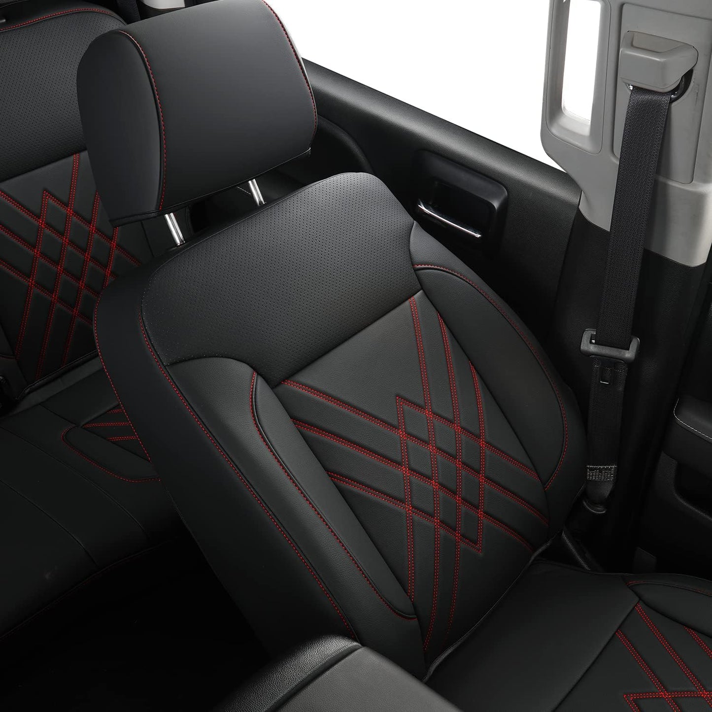 Chevy Sliverado Leather truck Seat  Covers 2014-2018 For1500&2500&3500HD Custom-made all-enveloped, all-season, waterproof leather