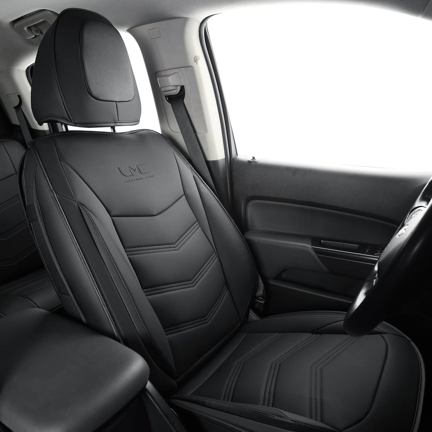 Colorado Seat Covers suitable for Chevrolet 2015-2022 Colorado Canyon cab Z71 LT ZR2 work truck and 2015-2024 GMC Canyon fully enclosed seat cover with waterproof faux leather