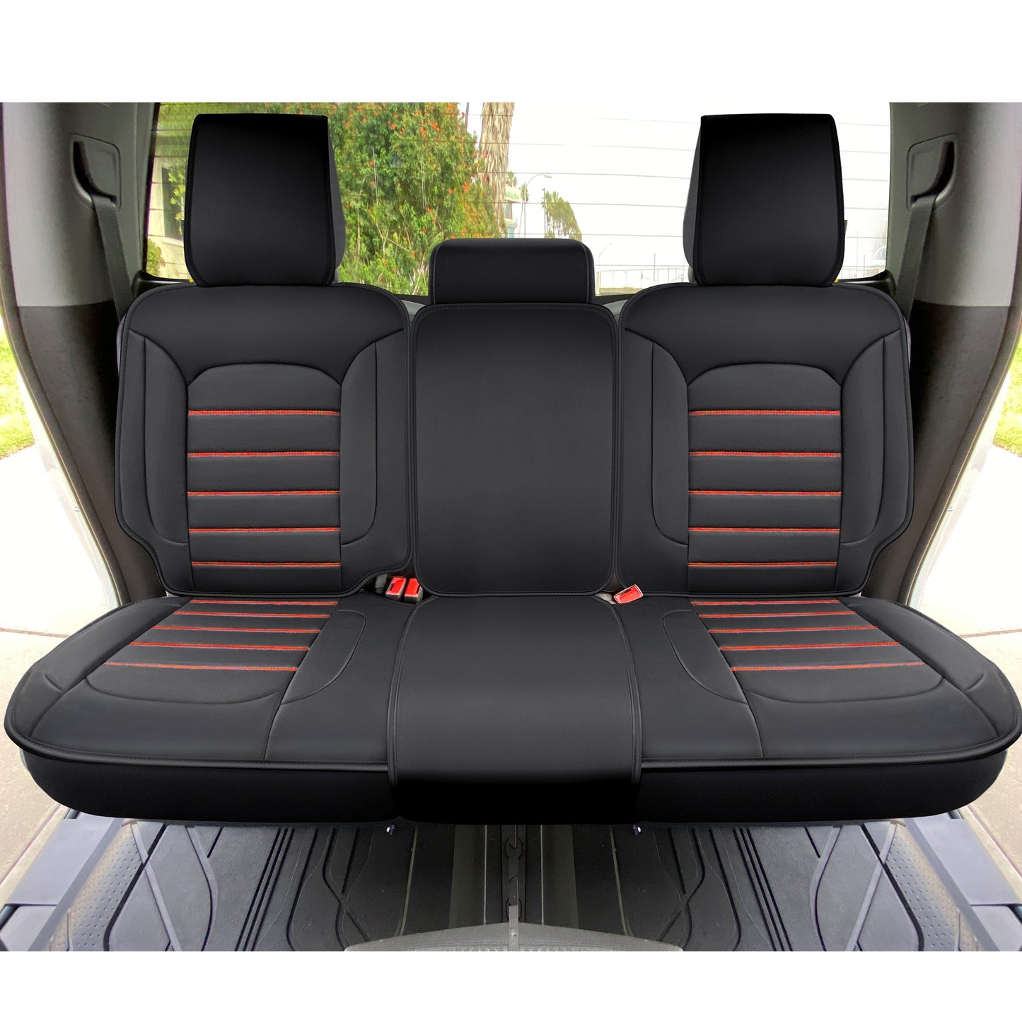 Silverado Seat Covers Fit for 2007-2024 Chevy Silverado Sierra 1500/2500 HD / 3500 HD Crew,Double,Extended Cab with Water Proof Faux Leather