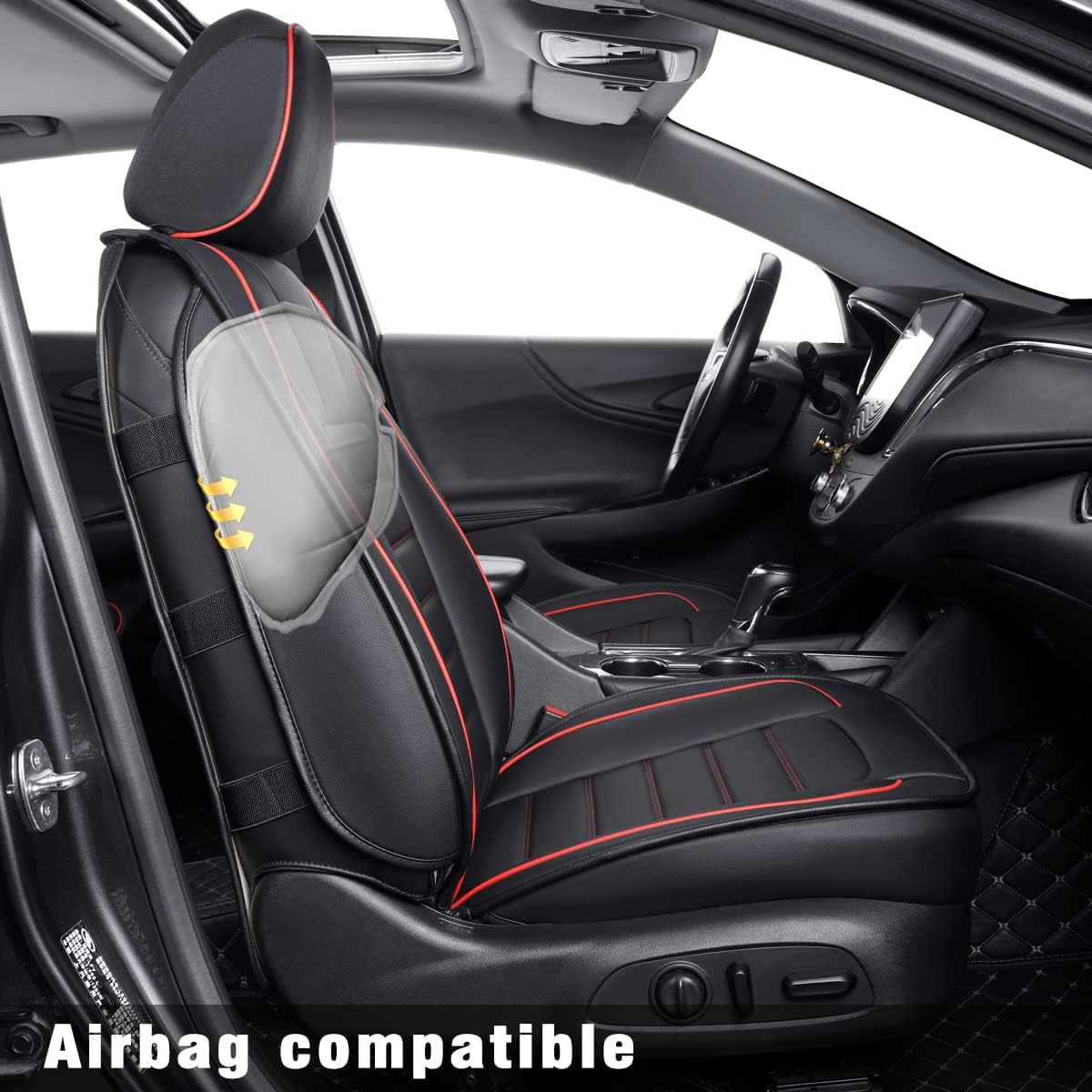 Chevy Malibu Seat Covers fit for 2013-2023 Malibu with Faux Leather