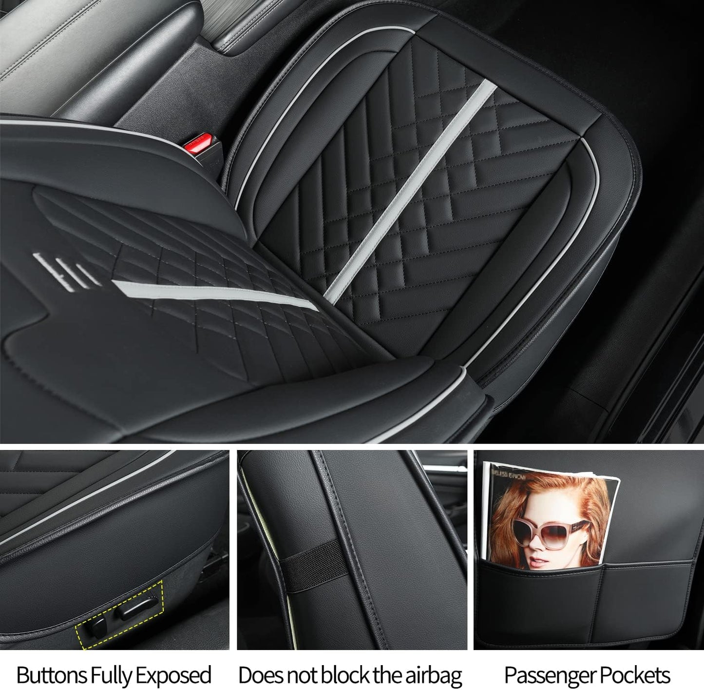 Altima Seat Covers, fit for 2013-2024 Nissan Altima S SR SV SL Platinum Sedan with Water Proof Faux Leather