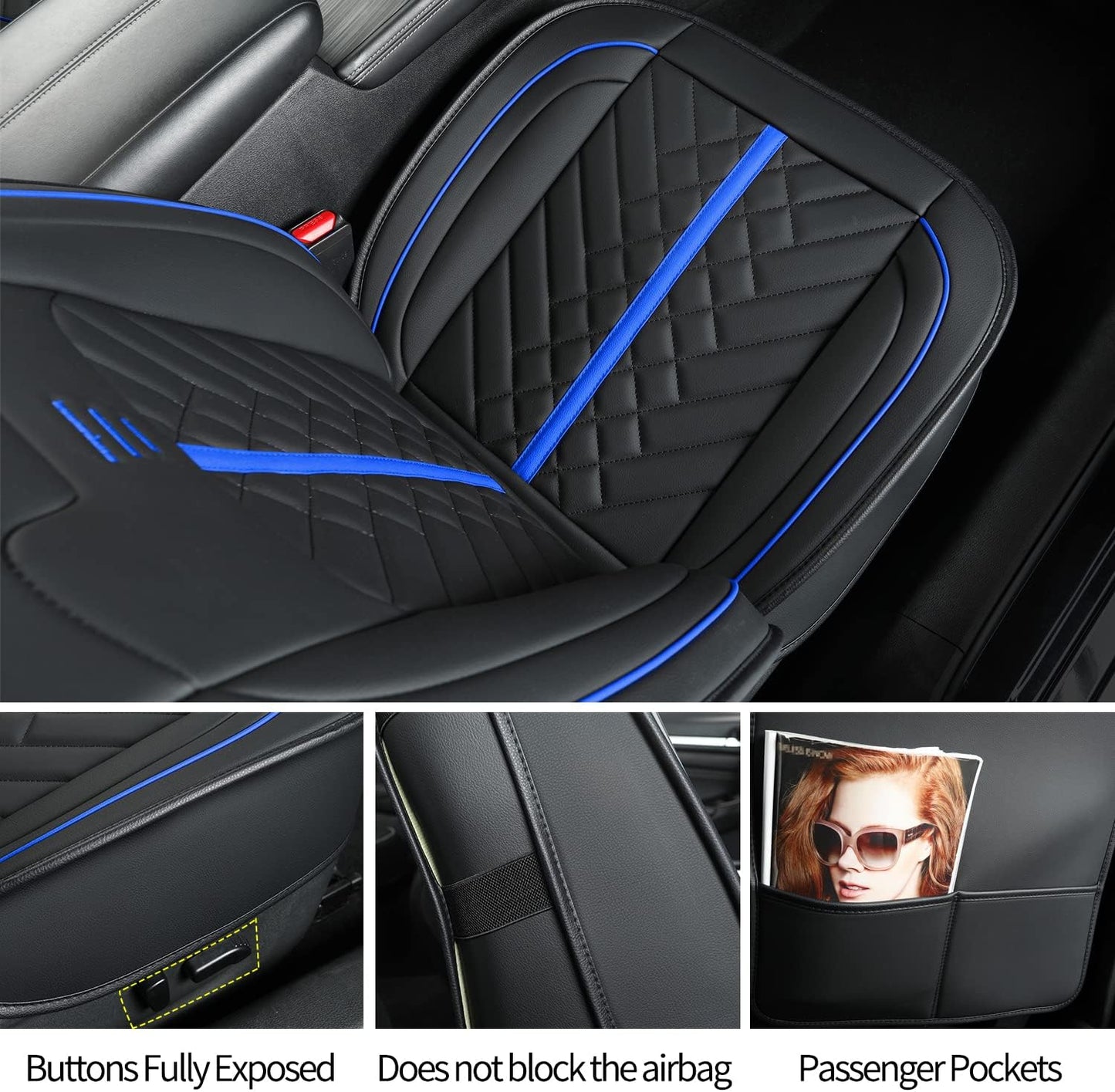Altima Seat Covers, fit for 2013-2024 Nissan Altima S SR SV SL Platinum Sedan with Water Proof Faux Leather