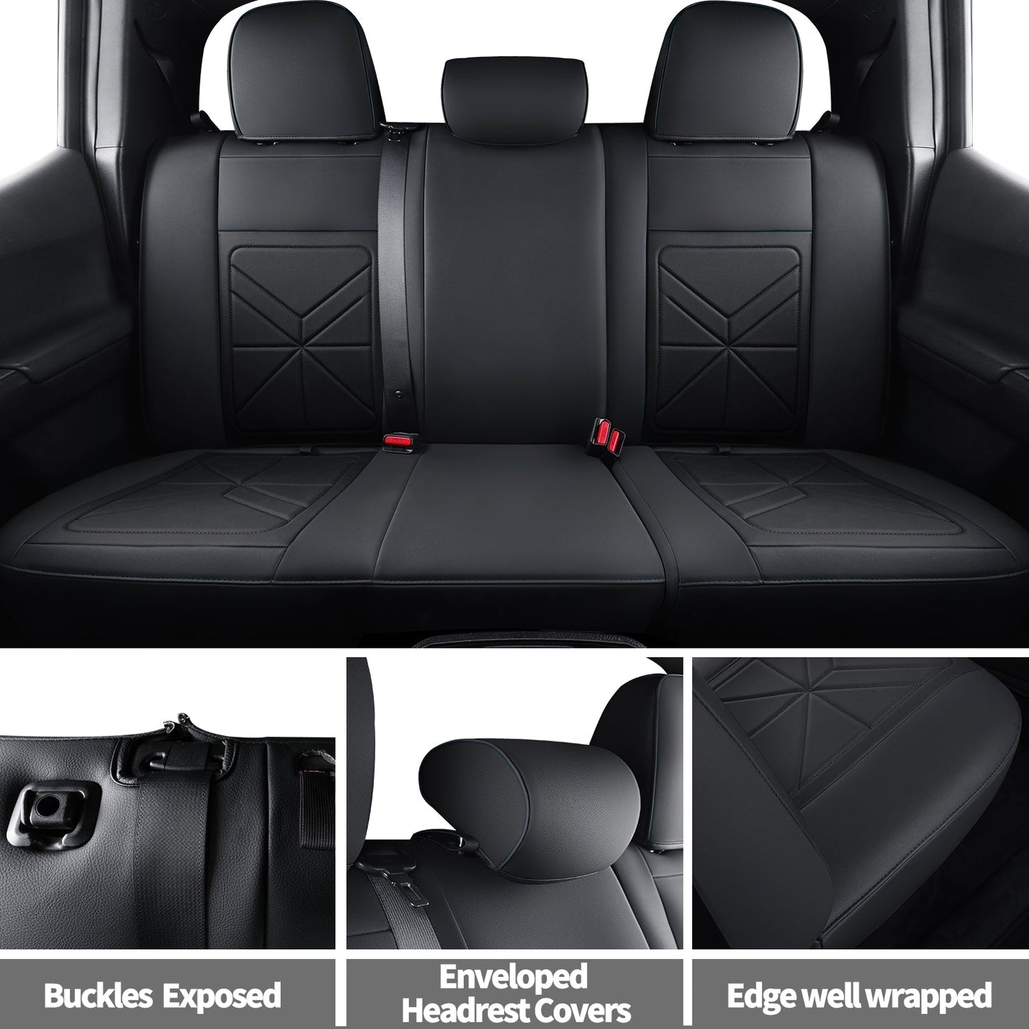 2005-2023 Tacoma Seat Covers Custom Double Cab,Waterproof leather seat cover, all seasons including trims like SR, SR5, Limited, TRD Off Road, TRD Pro, TRD Sport, etc. comfortable and breathable