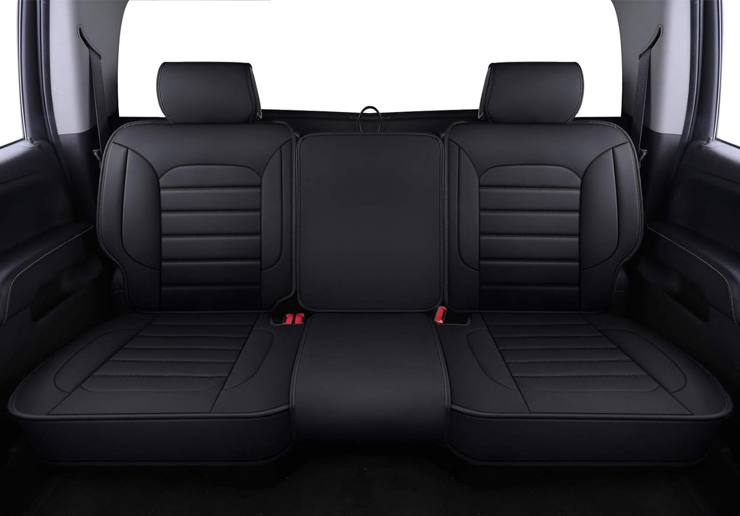 Silverado Seat Covers Fit for 2007-2024 Chevy Silverado Sierra 1500/2500 HD / 3500 HD Crew,Double,Extended Cab with Water Proof Faux Leather