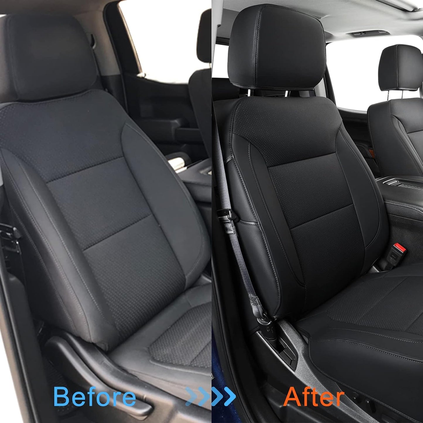 Custom Silverado Seat Covers 2007-2024 Chevrolet Silverado Sierra 1500/2500HD/3500HD crew, all-covered seat covers，dual, extended cab, waterproof leather, , all seasons