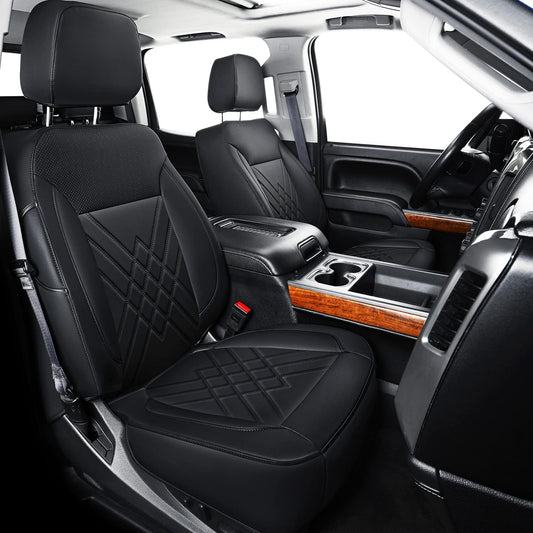 2007-2024 Silverado seat covers Custom&Sierra 1500 2500 3500HD Trucks leather CustomSeat Covers Cars Pickups Full Set, Fit Trims Like LT,LTZ,RST
