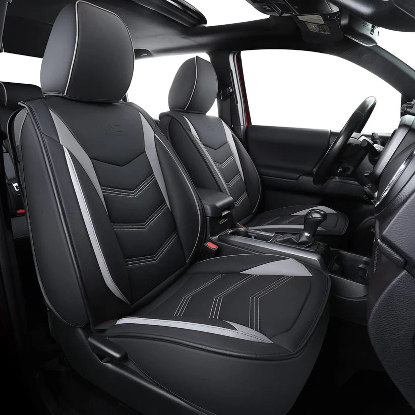 2005-2023 Tacoma Seat Covers Full Set Waterproof leather for Tacoma Double/Crew Cab SR SR5 TRD Sport TRD Off-Road PreRunner Trims, with Waterproof Faux Leather All-enveloping, four seasons general, wear-resistant and scratch-resistant