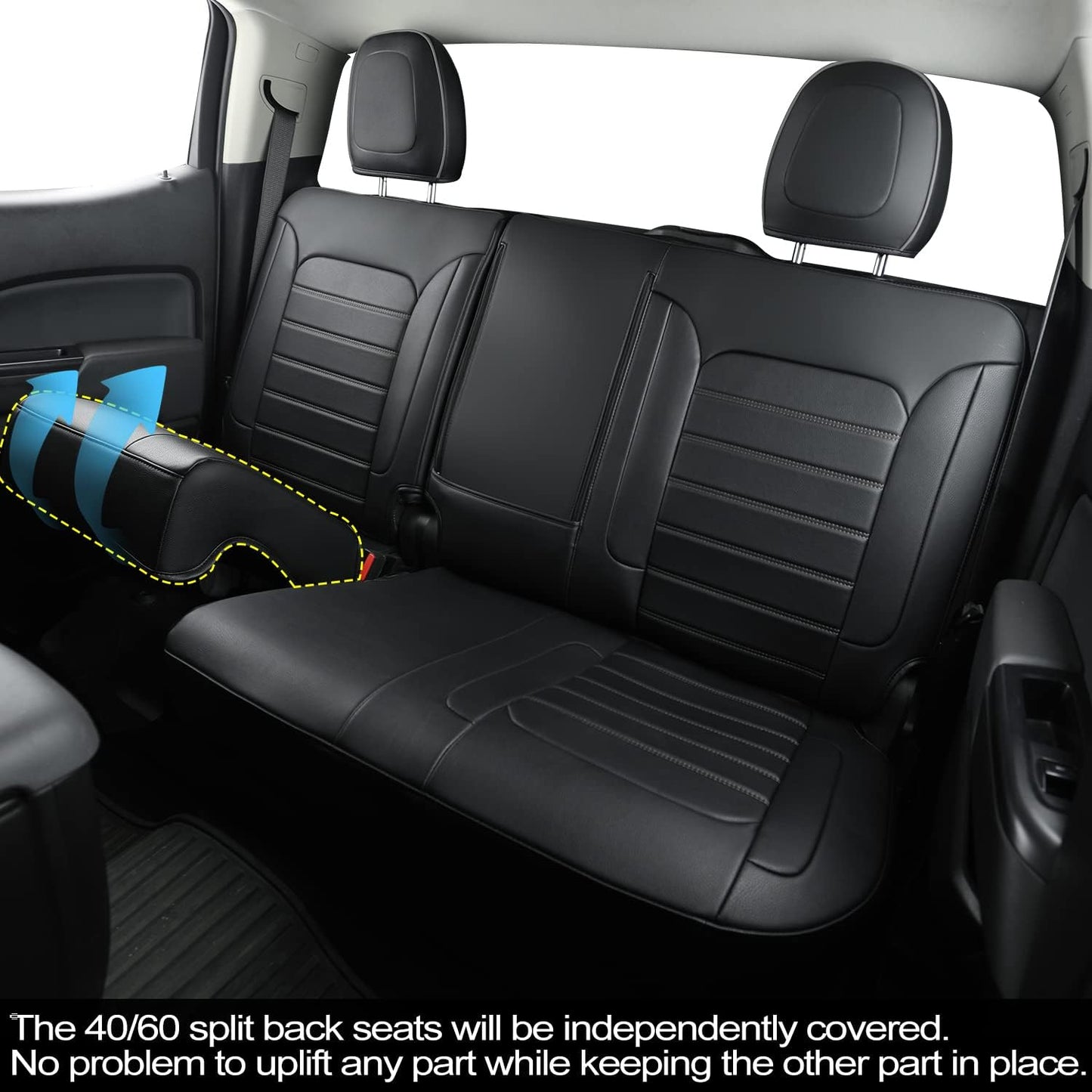 Colorado Seat Covers suitable for Chevrolet 2015-2022 Colorado cab Z71 LT ZR2 work truck and 2015-2024 GMC Canyon fully enclosed seat cover with waterproof faux leather