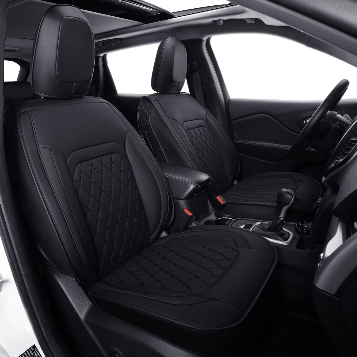 Jeep Cherokee Seat Covers fit for 2014-2023 Jeep Cherokee with Faux Leather All seasons are good Resist claw marks seat covers