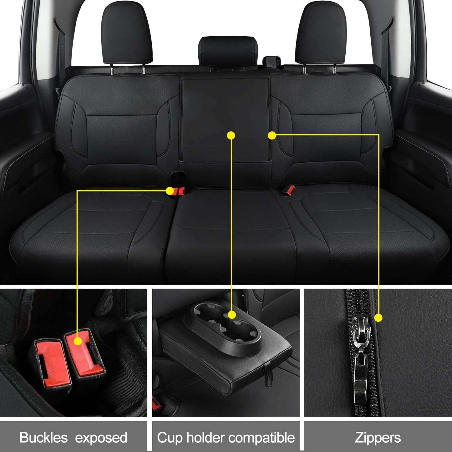 Custom Silverado Seat Covers 2007-2024 Chevrolet Silverado Sierra 1500/2500HD/3500HD crew, all-covered seat covers，dual, extended cab, waterproof leather, , all seasons