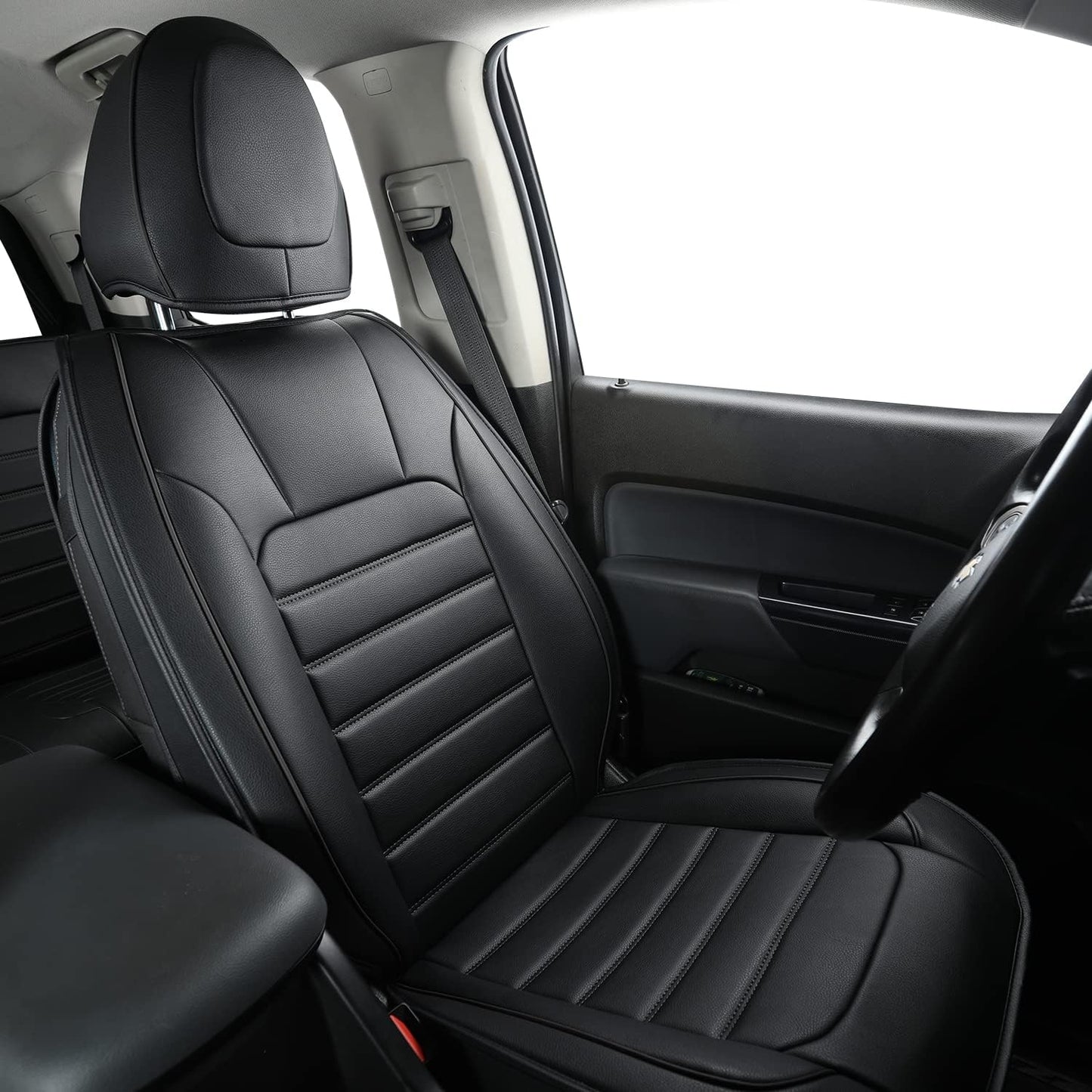 Colorado Seat Covers suitable for Chevrolet 2015-2022 Colorado cab Z71 LT ZR2 work truck and 2015-2024 GMC Canyon fully enclosed seat cover with waterproof faux leather