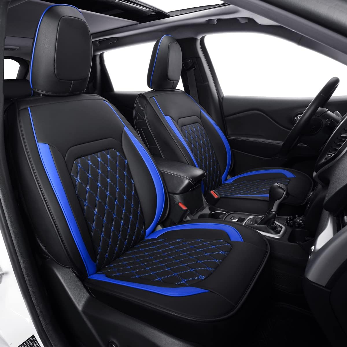 Jeep Cherokee Seat Covers fit for 2014-2023 Jeep Cherokee with Faux Leather All seasons are good Resist claw marks seat covers