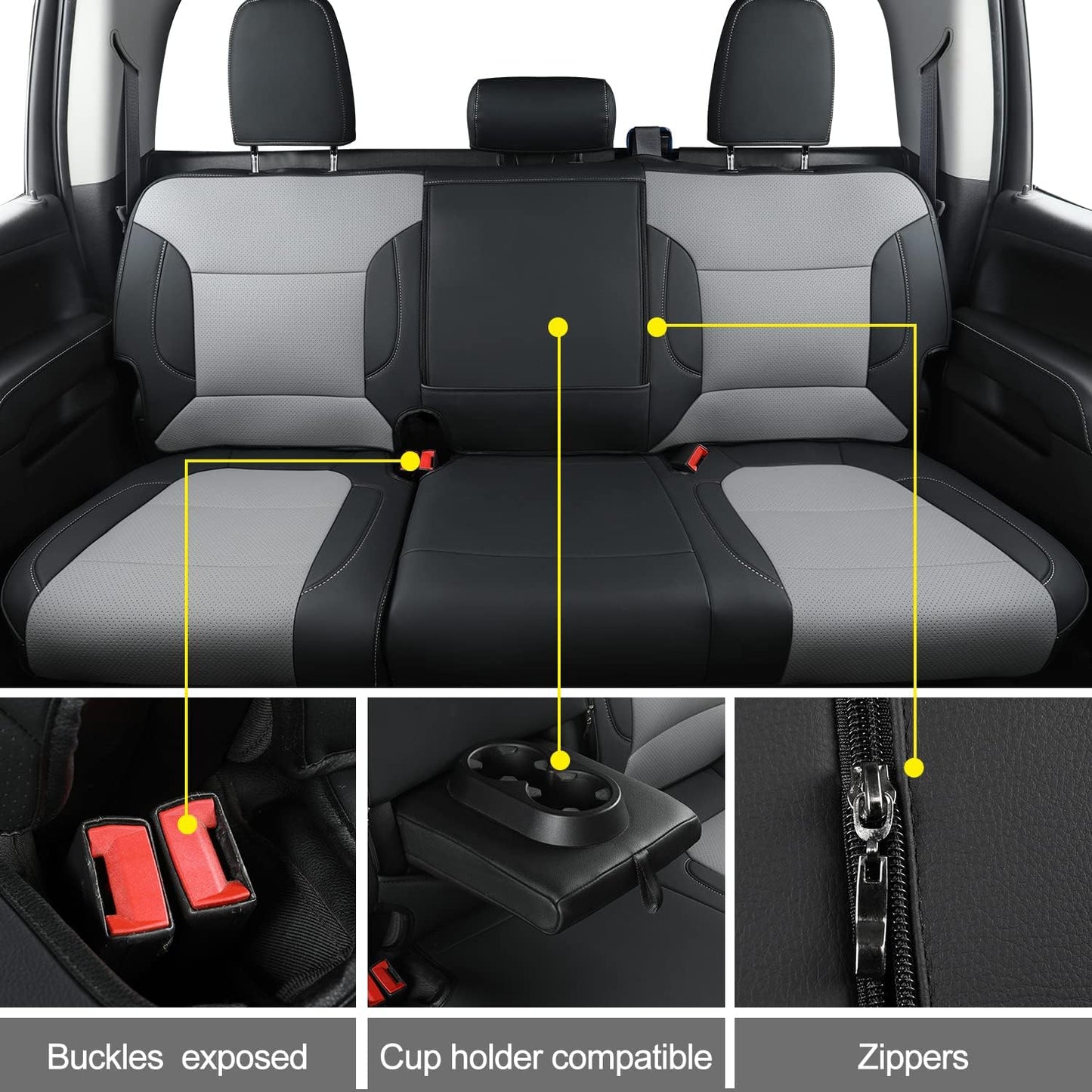 Custom Silverado Seat Covers 2007-2024 Chevrolet Silverado Sierra 1500/2500HD/3500HD crew, all-covered seat covers，dual, extended cab, waterproof leather, , all seasons