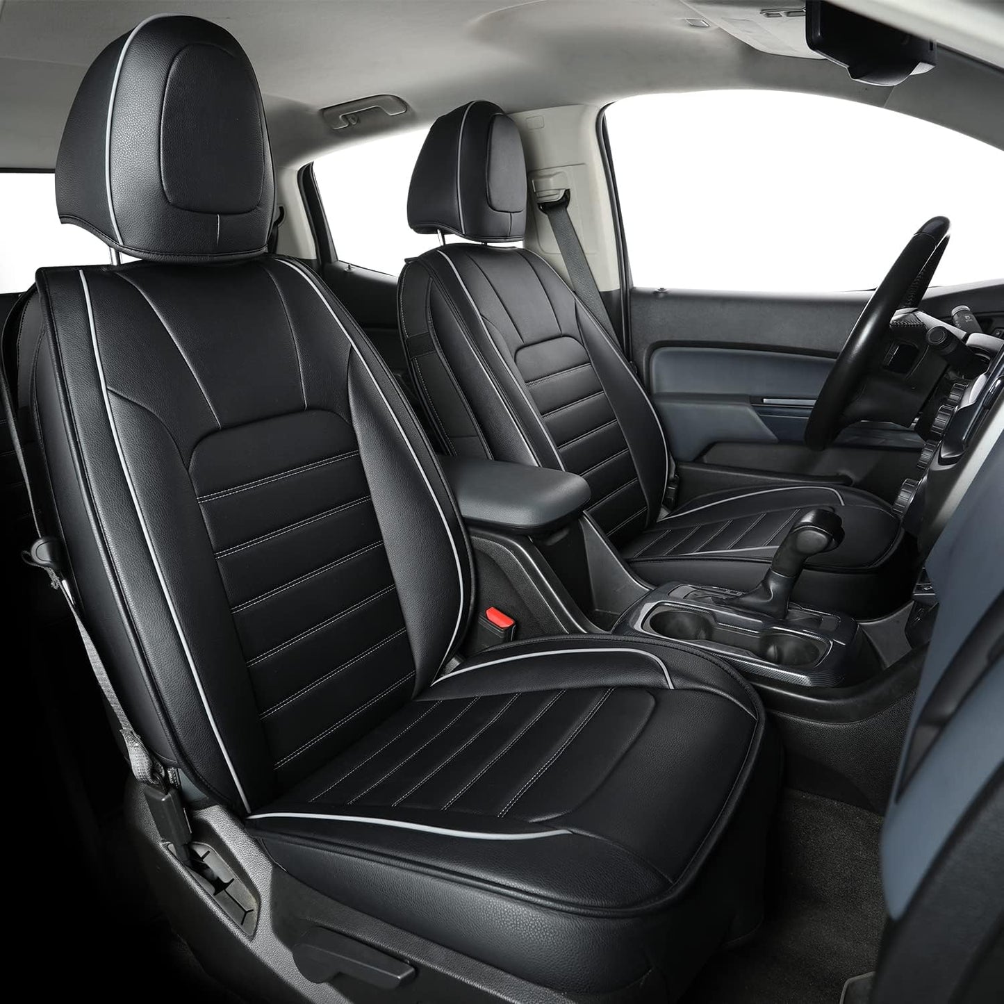Colorado Seat Covers suitable for Chevrolet 2015-2022 Colorado cab Z71 LT ZR2 work truck and 2015-2024 GMC Canyon fully enclosed seat cover with waterproof faux leather