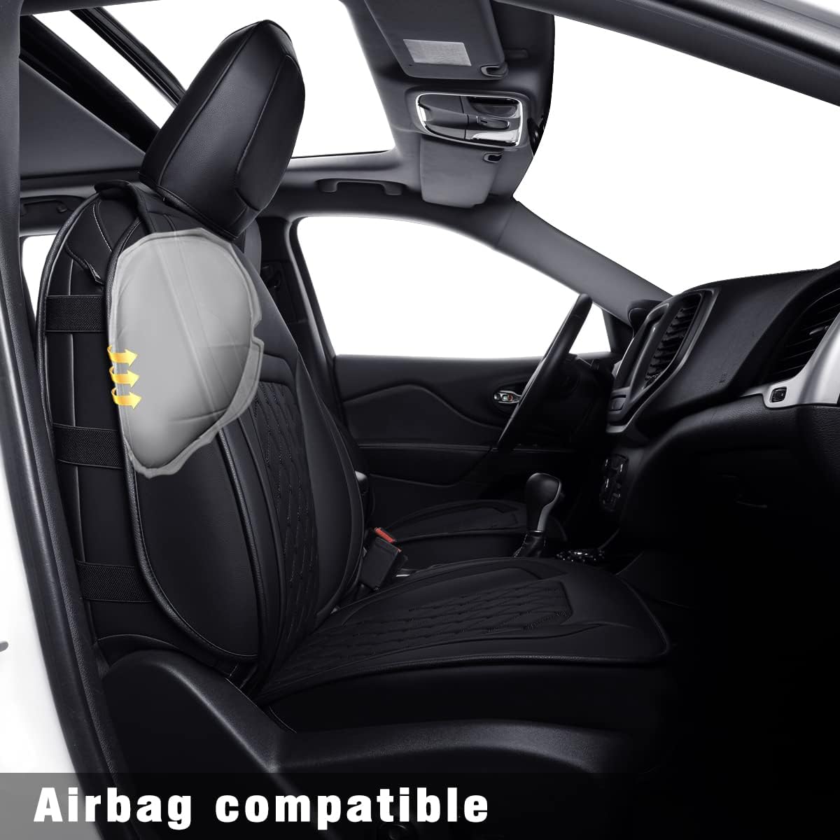 Jeep Cherokee Seat Covers fit for 2014-2023 Jeep Cherokee with Faux Leather All seasons are good Resist claw marks seat covers