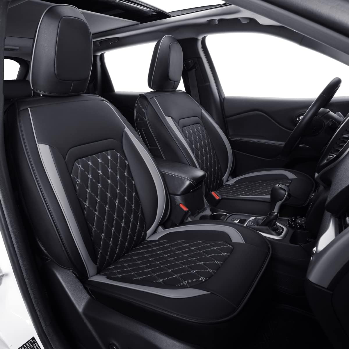 Jeep Cherokee Seat Covers fit for 2014-2023 Jeep Cherokee with Faux Leather All seasons are good Resist claw marks seat covers